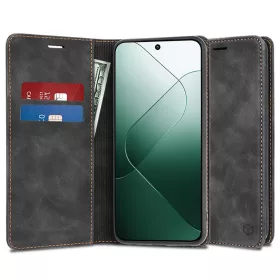 Techsuit - Confy Cover kinyitható tok - Xiaomi 14 - Fekete