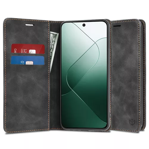 Techsuit - Confy Cover kinyitható tok - Xiaomi 14 - Fekete