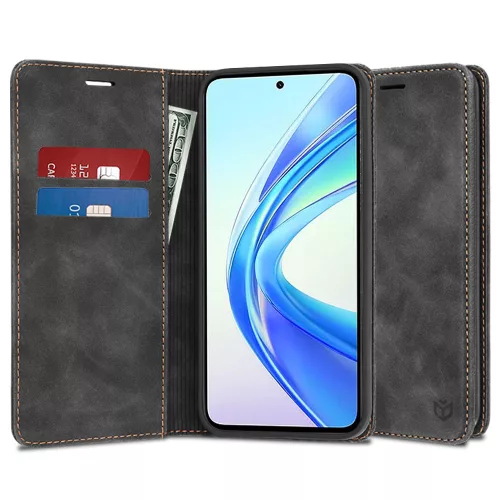 Techsuit - Confy Cover kinyitható tok - Honor X7b / X7b 5G / 90 SMART - Fekete