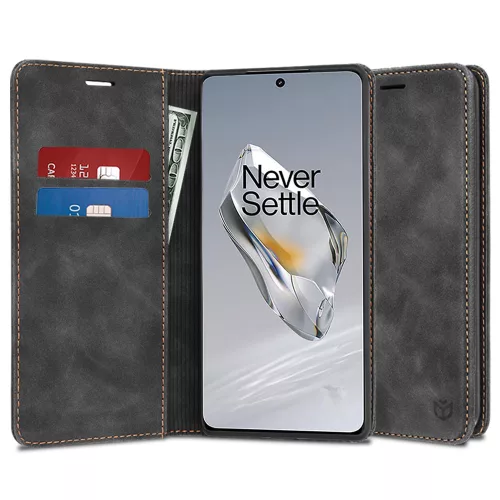 Techsuit - Confy Cover kinyitható tok - OnePlus 12 - Fekete