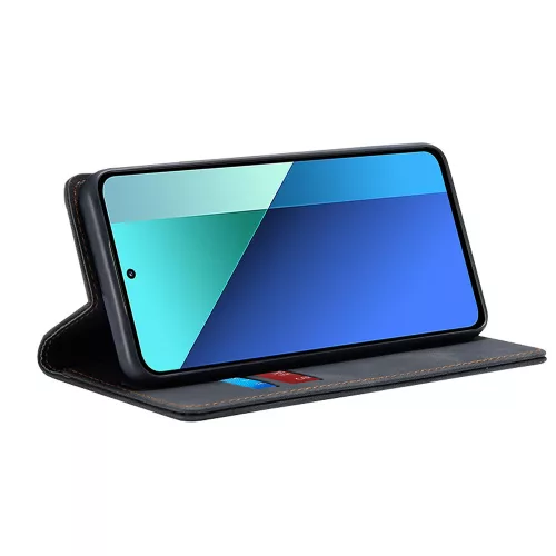 Techsuit - Confy Cover kinyitható tok - Xiaomi Redmi Note 13 4G - Fekete