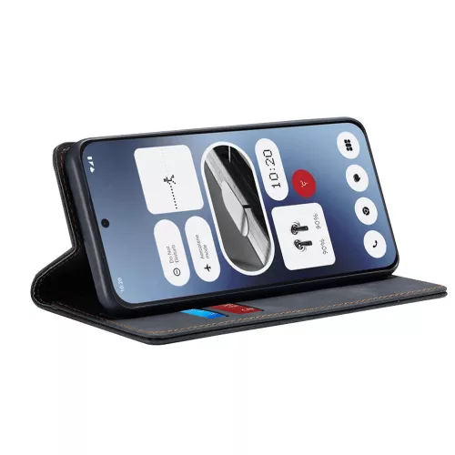 Techsuit - Confy Cover kinyitható tok - Nothing Phone (2a) / (2a) Plus - Fekete