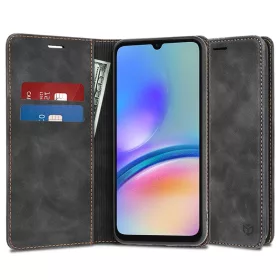   Techsuit - Confy Cover kinyitható tok - Samsung Galaxy A05s - Fekete