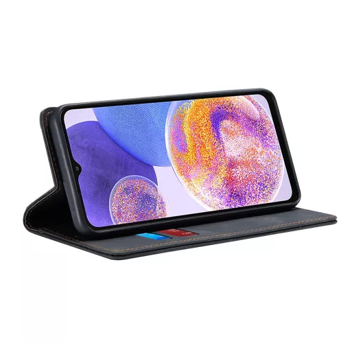 Techsuit - Confy Cover kinyitható tok - Samsung Galaxy A23 4G / A23 5G - Fekete