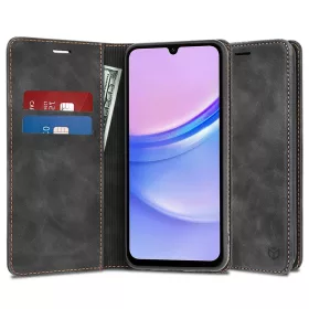   Techsuit - Confy Cover kinyitható tok - Samsung Galaxy A15 4G / A15 5G - Fekete