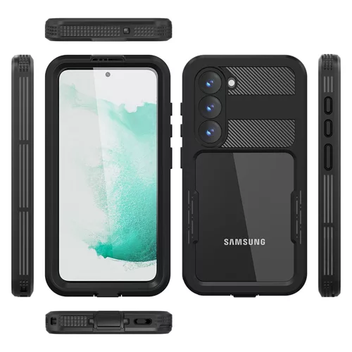 ShellBox - Vízálló tok (IP68 védelem) - Samsung Galaxy S23 - Fekete