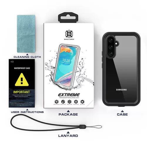 ShellBox - Vízálló tok (IP68 védelem) - Samsung Galaxy A54 - Fekete