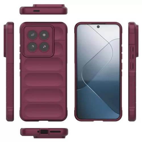 Techsuit - Magic Shield tok - Xiaomi 14 Pro - Bordó
