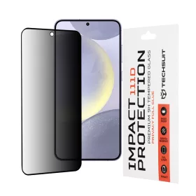   Techsuit - 111D Privacy betekintésgátló üvegfólia - Samsung Galaxy S24 Plus / S25 Plus - Fekete