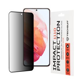   Techsuit - 111D Privacy betekintésgátló üvegfólia - Samsung Galaxy S21 5G - Fekete