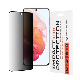   Techsuit - 111D Privacy betekintésgátló üvegfólia - Samsung Galaxy S21 5G - Fekete