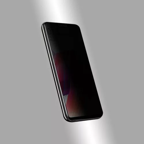 Techsuit - 111D Privacy betekintésgátló üvegfólia - iPhone XS Max / iPhone 11 Pro Max - Fekete