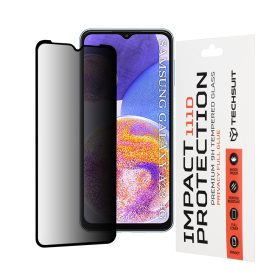   Techsuit - 111D Privacy betekintésgátló üvegfólia - Samsung Galaxy A23 / A13 4G - Fekete
