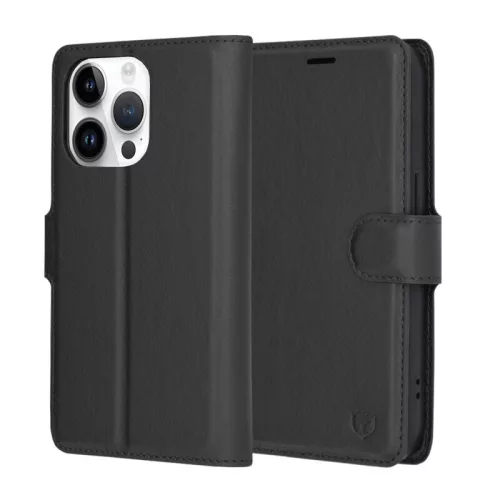 Techsuit - Leather Folio - iPhone 14 Pro - Black