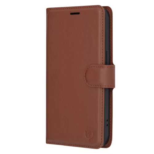 Techsuit - Leather Folio kinyitható tok - iPhone 14 Pro - Barna