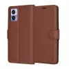 Techsuit - Leather Folio kinyitható tok - Motorola Edge 30 Neo - Barna