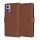 Techsuit - Leather Folio kinyitható tok - Motorola Edge 30 Neo - Barna
