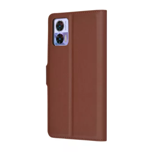 Techsuit - Leather Folio kinyitható tok - Motorola Edge 30 Neo - Barna