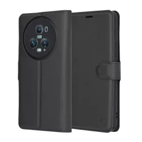   Techsuit - Leather Folio kinyitható tok - Honor Magic5 Pro - Fekete