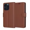 Techsuit - Leather Folio kinyitható tok - iPhone 15 Pro - Barna