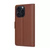 Techsuit - Leather Folio kinyitható tok - iPhone 15 Pro - Barna