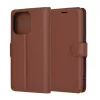 Techsuit - Leather Folio kinyitható tok - iPhone 15 Pro - Barna