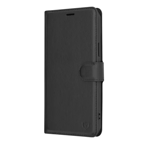 Techsuit - Leather Folio kinyitható tok - iPhone 15 Plus - Fekete
