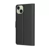 Techsuit - Leather Folio kinyitható tok - iPhone 15 Plus - Fekete