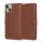 Techsuit - Leather Folio kinyitható tok - iPhone 15 Plus - Barna