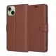 Techsuit - Leather Folio kinyitható tok - iPhone 15 Plus - Barna