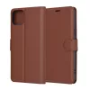 Techsuit - Leather Folio kinyitható tok - iPhone 15 Plus - Barna