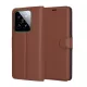 Techsuit - Leather Folio kinyitható tok - Xiaomi 14 - Barna