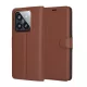 Techsuit - Leather Folio kinyitható tok - Xiaomi 14 Pro - Barna