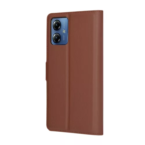 Techsuit - Leather Folio - Motorola Moto G14 - Brown