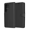Techsuit - Leather Folio kinyitható tok - Samsung Galaxy S24 Ultra - Fekete
