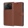 Techsuit - Leather Folio kinyitható tok - Xiaomi Poco X6 Pro - Barna