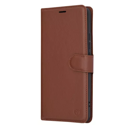 Techsuit - Leather Folio kinyitható tok - Xiaomi Poco X6 Pro - Barna