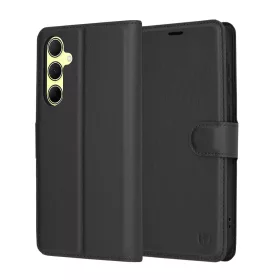  Techsuit - Leather Folio kinyitható tok - Samsung Galaxy A35 5G - Fekete