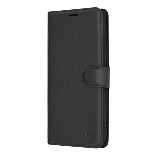 Techsuit - Leather Folio kinyitható tok - Samsung Galaxy A35 5G - Fekete
