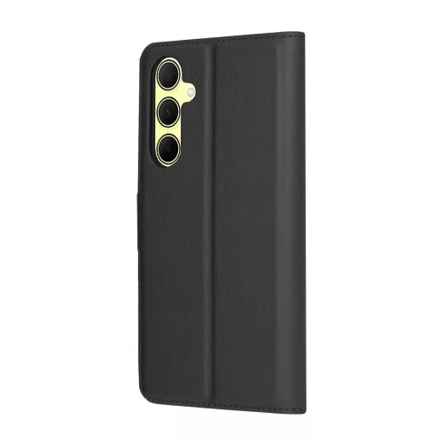 Techsuit - Leather Folio kinyitható tok - Samsung Galaxy A35 5G - Fekete