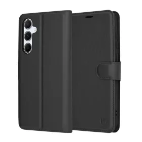   Techsuit - Leather Folio kinyitható tok - Samsung Galaxy A55 5G - Fekete