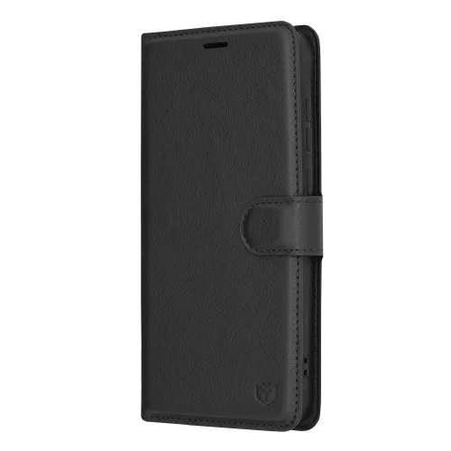 Techsuit - Leather Folio kinyitható tok - Samsung Galaxy A55 5G - Fekete