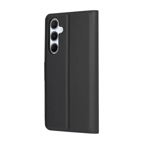 Techsuit - Leather Folio kinyitható tok - Samsung Galaxy A55 5G - Fekete