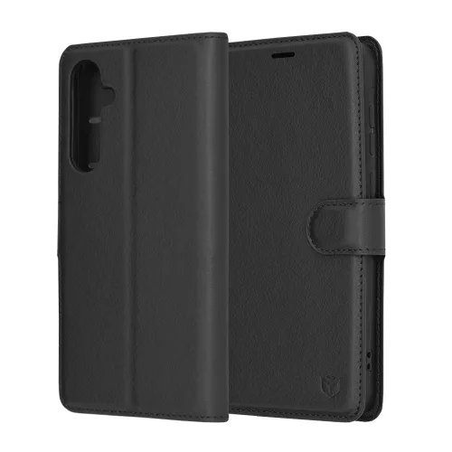 Techsuit - Leather Folio kinyitható tok - Samsung Galaxy A55 5G - Fekete