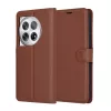 Techsuit - Leather Folio kinyitható tok - OnePlus 12 - Barna