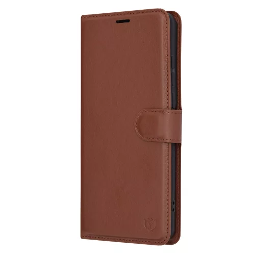 Techsuit - Leather Folio kinyitható tok - OnePlus 12 - Barna