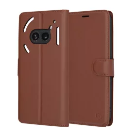   Techsuit - Leather Folio kinyitható tok - Nothing Phone (2a) / (2a) Plus - Barna