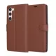 Techsuit - Leather Folio kinyitható tok - Samsung Galaxy S23 Plus - Barna