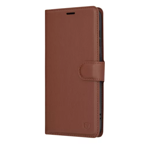 Techsuit - Leather Folio kinyitható tok - Samsung Galaxy S23 Plus - Barna