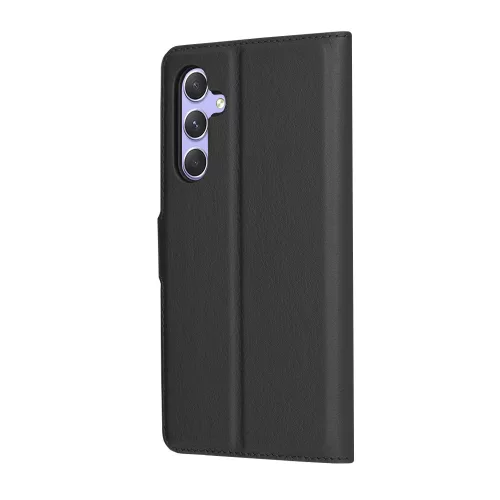 Techsuit - Leather Folio kinyitható tok - Samsung Galaxy A54 - Fekete